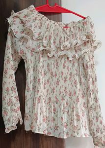 Floral Ruffle Off-Shoulder Top