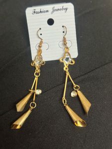 Fashionable Gold Dangle Earrings