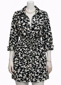 Abstract Print Shirt Dress