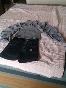 Cute Top and Shorts Set