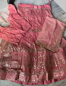 Gota Work Light mauve Lehenga Choli Set