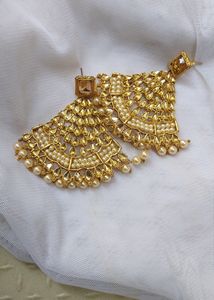 GOLDEN KUNDAN &amp; PEARLS CHANDELIERS 🎀