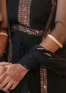 Elegant Black Sequin Ethnic Skirt Top Shrug