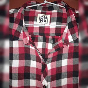 DNMX WOMEN CHECKED SHIRT