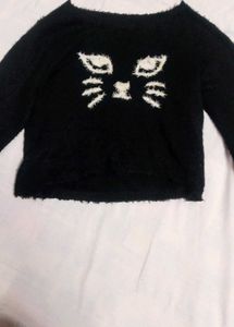 Cute Cat Wool Top