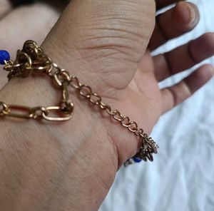 Gold &amp; Blue Layered Bracelet