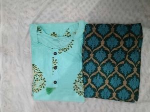 Teal Printed Pant Kurta