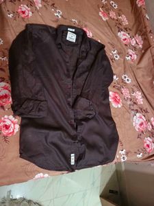 Burgundy Button-Down Shirt