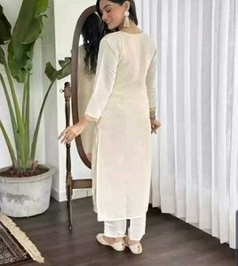 Cream Embroidered Chanderi Silk Pant Suit♥️💖