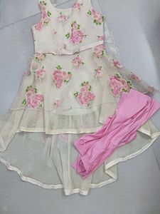 Floral Midi Dress With Leggings