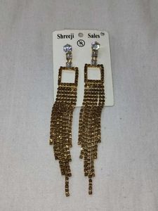 Shreeji Sales Rhinestone Dangle Earrings