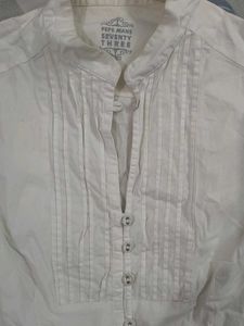 Elegant White Button-Down Top