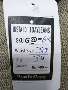G@62 Size-30 (Sale) Latest Ladies high waist Jeans