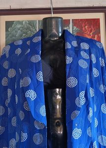 Vintage Blue Polka Dot Coat