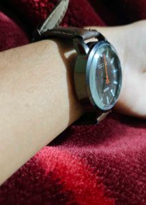Brown Leather Strap Watch