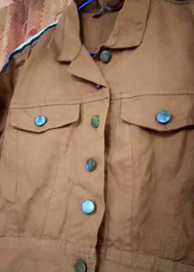 Myntra Product Fitted Short Denim jacket