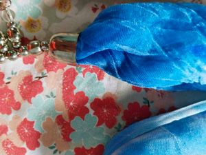 Blue Tie-Dye Scarf Necklace