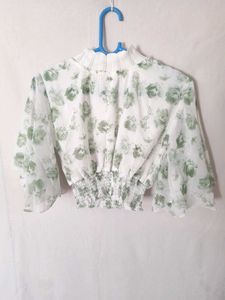 Floral print crop top