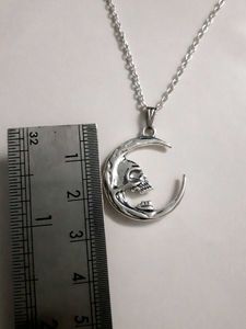 Gothic Skull Moon necklace