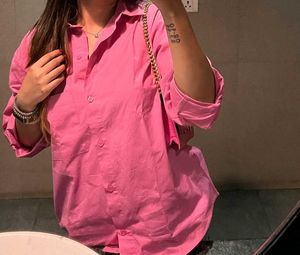 A Rose Pink Coloured Casual Shirt