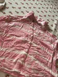 Pink & White Tie-Dye Shirt