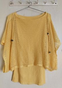 Yellow Woolen Knitted Top(34)