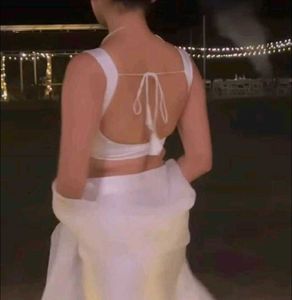 Non Padded Satin Strappy Blouse