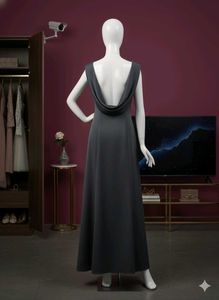 Elegant Gray Evening Gown