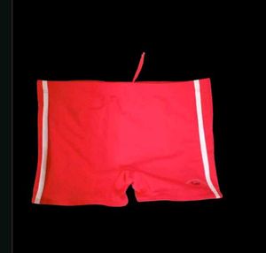 Mens Swimming Trunks - Red and White