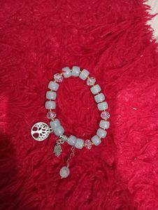 Beaded Stone Charm Bracelet