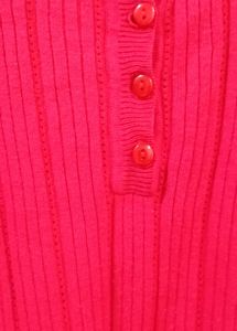 Red Ribbed Henley Top❤️‍🔥