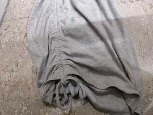 Grey Hooded Bodycon Ruched Dress