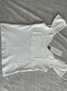 Sweetheart Neckline White Top