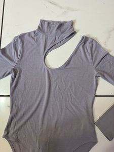 Cutout Long Sleeve Bodysuit