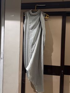 Silver Embellished Designer Dress Party Wear