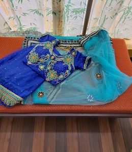 Beautiful Work Ghagra Choli Duppatta For Sale