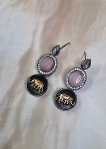 Elephant Motif Necklace &amp; Earring Set