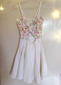 Floral Cutout Mini Dress