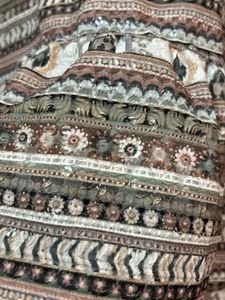 Hues of Brown and Green Patterned Top