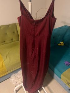 Forever New Satin Burgundy Gown