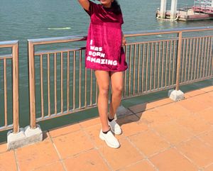 Pink Velvet Mini Dress