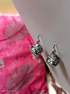 Oxidised Studs And Earrings Combo