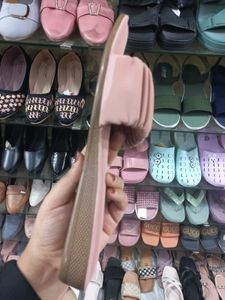 Pink Ruched Slides