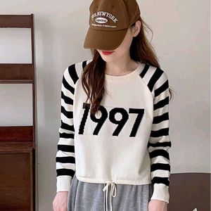 Striped '1997' Knit Sweater