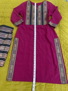 Pink  Kurta Set Bust 34-36