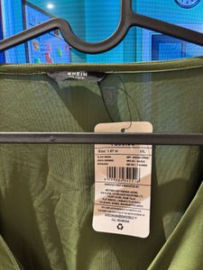 Xl Green Twist Front Dress