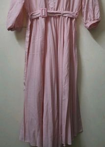 Flared Pink Stylish Dress