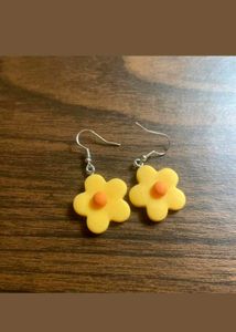 Handmade Clay Flower Earrings 🌸
