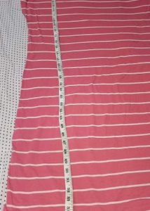Pink Striped Midi Dress