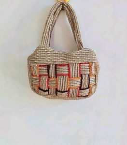 Jute Look Hand Woven Beautiful Bag